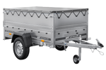 Charger l'image dans la galerie, Remorque neuve 200x106 avec bâche plate, rehausses de ridelles et roue jockey - Garden Trailer 200 KIPP
