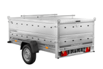 Charger l'image dans la galerie, Remorque un essieu 230x125 UNITRAILER GARDEN 230 KIPP avec côtés BIS et couverture en aluminium
