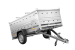 Charger l'image dans la galerie, Remorque un essieu 230x125 UNITRAILER GARDEN 230 KIPP avec côtés BIS et couverture en aluminium
