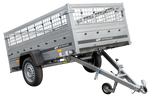 Charger l'image dans la galerie, Unitrailer GARDEN TRAILER 230 KIPP (NEW) remorque voiture avec roue jockey et côtés grillagés
