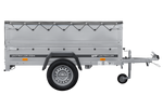 Charger l'image dans la galerie, Remorque neuve 200x106 avec bâche plate, rehausses de ridelles et roue jockey - Garden Trailer 200 KIPP
