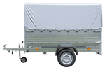 Charger l'image dans la galerie, Remorque haute avec rehausses de ridelles et bâche haute - 2,30 x 1,25 m - Garden Trailer 230 KIPP

