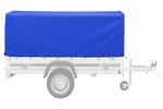 Charger l'image dans la galerie, Remorque routière avec bâche haute bleue, arceau H-800 et roue jockey 230x125 Garden Trailer 230 KIPP
