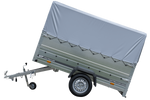 Charger l'image dans la galerie, Remorque haute avec rehausses de ridelles et bâche haute - 2,30 x 1,25 m - Garden Trailer 230 KIPP
